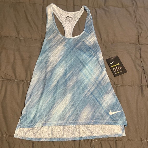 Women’s Blue Nike Racerback Tank - Picture 1 of 4